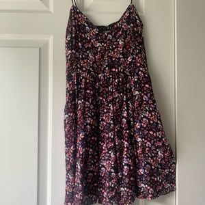 Express Floral Sleeveless Mini Dress with Pockets